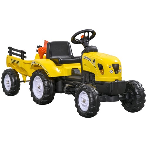 Ride pull tractor with back - on,