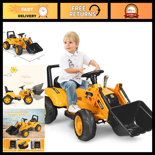 Electric ride excavator toy - ride-on,