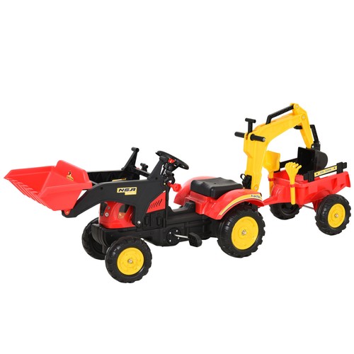 Kids ride car excavator - on,