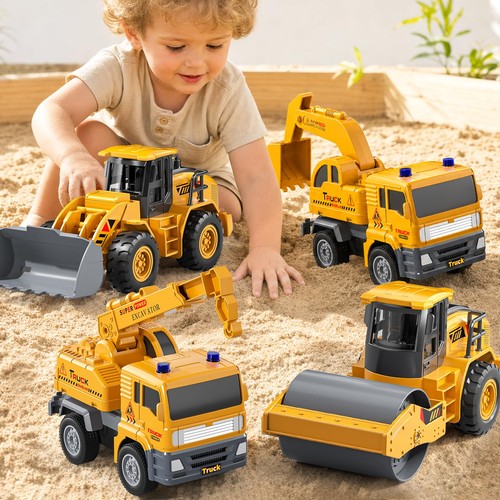 Pack construction truck toys - 4-pack,