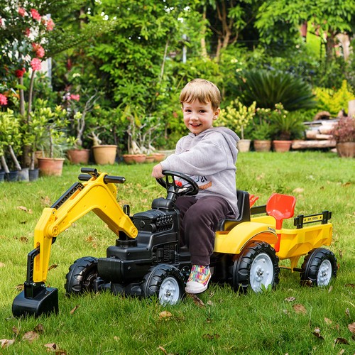 Kids ride excavator - excavator,, pedal