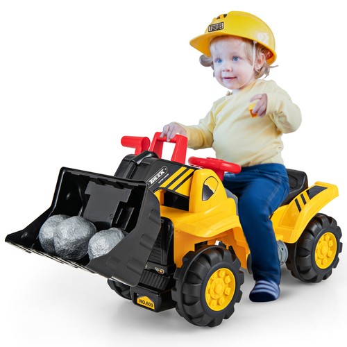 Kids ride excavator - on,